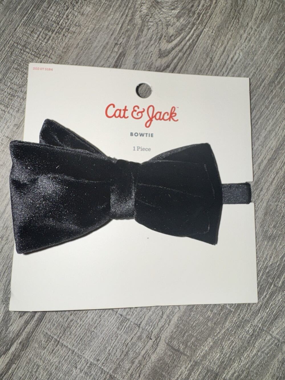 Cat And Jack Black Velvet Bow Tie Kids